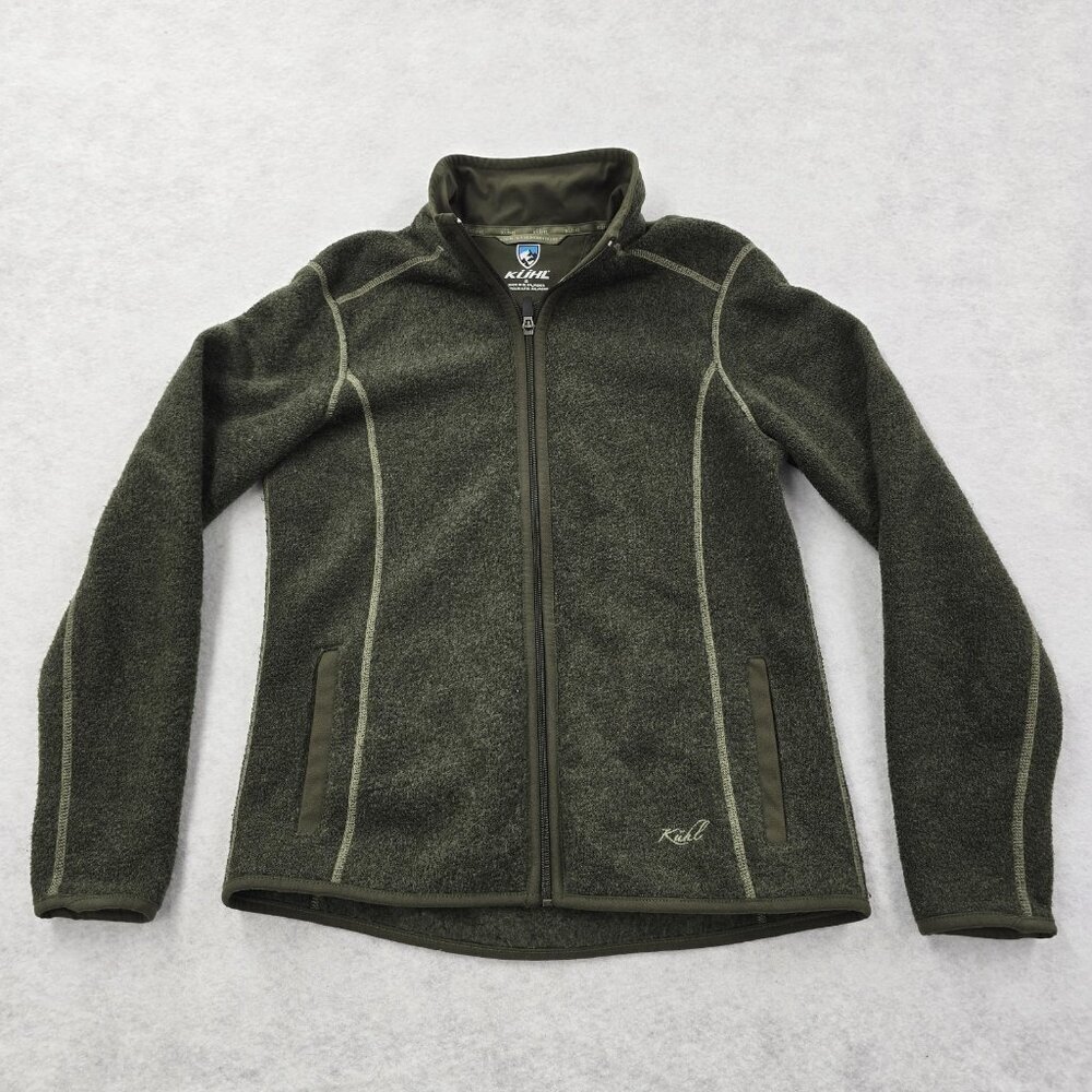 Kuhl Alfpaca Full Zip Fleece Jacket Womens Size Small Outdoor Green